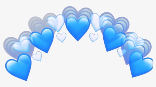#crown #aesthetic #heartcrown #heart #blue #whatsapp - Aesthetic Heart Crown Blue, HD Png Download, Transparent PNG