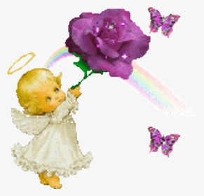 Baby Girl With Glittering Flower - Write Name In Gif, HD Png Download, Transparent PNG
