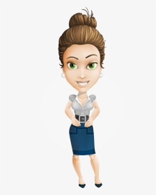 Attractive Business Woman Cartoon Character Set Ultimate - Vector Woman Cartoon Png, Transparent Png, Transparent PNG