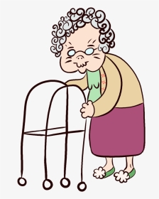 Ageism Poster Revisited Graphic Design Hnd - Old Lady Cartoon Frail, HD Png Download, Transparent PNG