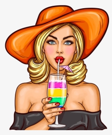 Pop Art Girl - Pop Art Girl Drink, HD Png Download, Transparent PNG