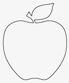 Clip Art Apple Fruit Outline Clipart - Apple Template Free, HD Png Download, Transparent PNG