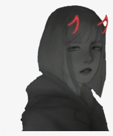 Sad Demon Anime Girl, HD Png Download, Transparent PNG