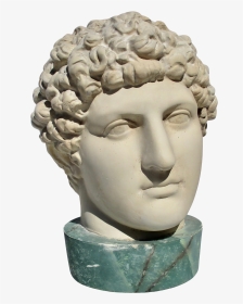 1980s Neoclassical Head Of Greek Youth In Plaster Sculpture - Bust, HD Png Download, Transparent PNG