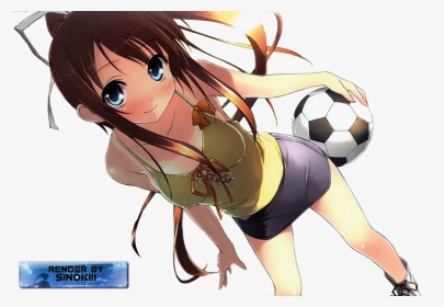 Anime Soccer Girl Png, Transparent Png, Transparent PNG