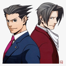 Ace Attorney High Quality Background On Wallpapers - Ace Attorney Phoenix And Edgeworth, HD Png Download, Transparent PNG