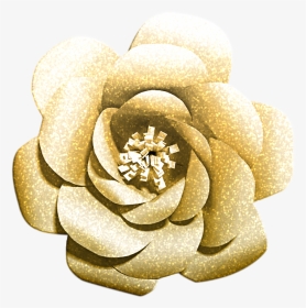 #flower #gold #pgn - Artificial Flower, HD Png Download, Transparent PNG