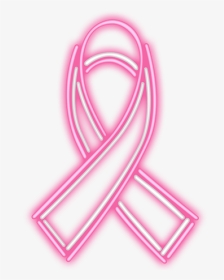 #neon #pink #ribbon #cute #girl #love #hearts #cancer - Neon Cancer Ribbon Png, Transparent Png, Transparent PNG