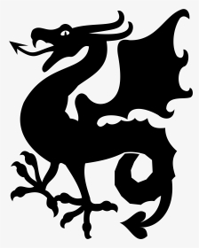 Dragon Vector Medieval - Dragon Silhouette, HD Png Download, Transparent PNG