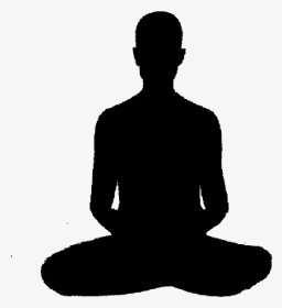 Silhouette Of A Person Meditating, HD Png Download, Transparent PNG