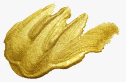 #golden #gold #paintsmear - Paintbrush, HD Png Download, Transparent PNG