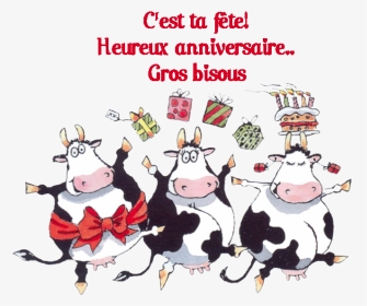 Cow Happy Birthday Gif, HD Png Download, Transparent PNG
