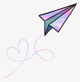 #avion #scairplane #airplane #galaxy #galaxia - Purple Paper Plane Clipart, HD Png Download, Transparent PNG
