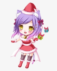 Picture - Chibi Anime Girl Christmas, HD Png Download, Transparent PNG