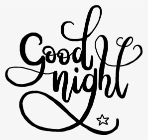 Transparent Good Night Clipart Black And White - Gute Nacht Handlettering, HD Png Download, Transparent PNG