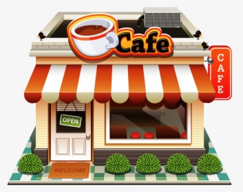 Transparent Coffee House Clipart - Coffee Shop Clipart, HD Png Download, Transparent PNG
