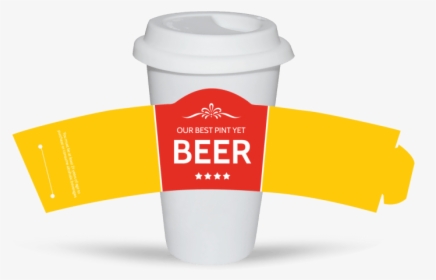 Richards Pour Beer Cup Sleeve Template Preview - Blank Cup Sleeve Template, HD Png Download, Transparent PNG