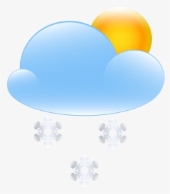 Sun Cloud And Snow Weather Icon Png Clip Art, Transparent Png, Transparent PNG
