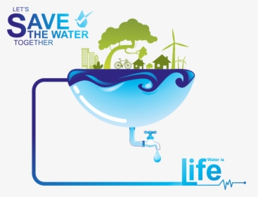 Save Water Vector Png, Transparent Png, Transparent PNG