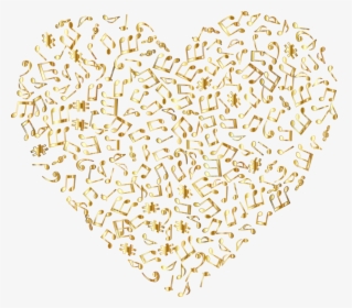 Heart,commodity,food - Golden Music Notes Png, Transparent Png, Transparent PNG