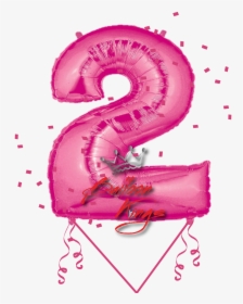 Pink Number - Number 2 Balloon Png, Transparent Png, Transparent PNG