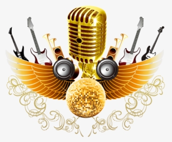 Transparent Gold Microphone Png - Vector Music Logo Png, Png Download, Transparent PNG