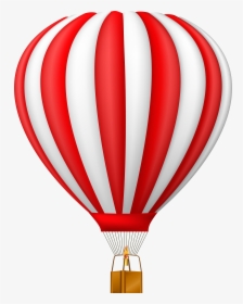 Red Hot Air Balloon Transparent Png Clip Art, Png Download, Transparent PNG