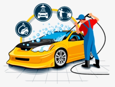 Car Graphics Vector Cleaning Wash Download Free Image - Car Washing Images Png, Transparent Png, Transparent PNG