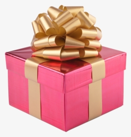 Present, Gift Box, Gold Ribbon, Christmas - Pink Christmas Presents Png, Transparent Png, Transparent PNG