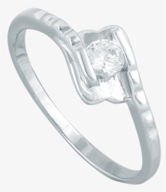 Single Stone Silver Ring, HD Png Download, Transparent PNG