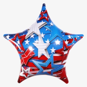 Patriotic Stars Png -permashape Patriotic Usa Star - Balloon, Transparent Png, Transparent PNG