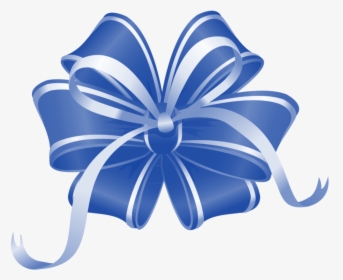 Transparent Blue Ribbon Bow Png - Moño Navidad Png, Png Download, Transparent PNG