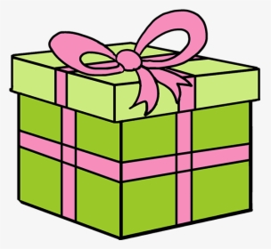 How To Draw Christmas Present - Box Gift Image Drawing, HD Png Download, Transparent PNG