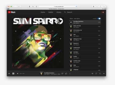 Player On Youtube Music - Sam Sparro Sam Sparro Album, HD Png Download, Transparent PNG
