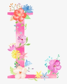 Find This Pin And More On Watercolour Lettering By - Flower Letter L Clipart, HD Png Download, Transparent PNG