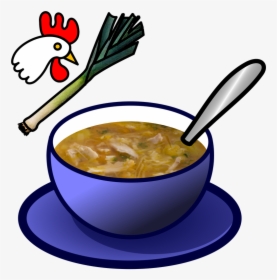 Chicken Soup Clipart - Cartoon Chicken Broth Soup, HD Png Download, Transparent PNG