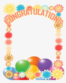 Free Birthday Frames - Colorful Flower Paper Border, HD Png Download, Transparent PNG