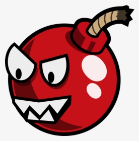 Bomb, Cartoon, Cherry, Enemy, Evil, Explosive, Eyes - Cartoon Cherry Bomb, HD Png Download, Transparent PNG