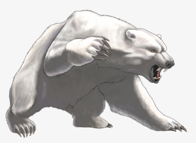 Angry White Bear Png Clipart - Angry Polar Bear Cartoon, Transparent Png, Transparent PNG