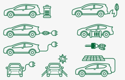 Prius Icons Vector Electric - Electric Car Icon Free, HD Png Download, Transparent PNG