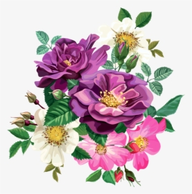 Rose Bouquet Cli̇part Transparent - Transparent Background Flower Png, Png Download, Transparent PNG