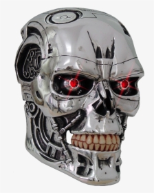 Transparent Metal Skull Png - Terminator T 800 Head, Png Download, Transparent PNG