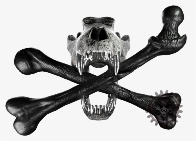 Skull And Crossbones Skull And Bones Arctic Wolf Black - Wolf Skull And Crossbones, HD Png Download, Transparent PNG
