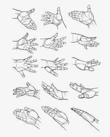 Line Art,style,art - Hand Poses Drawing Reference, HD Png Download, Transparent PNG