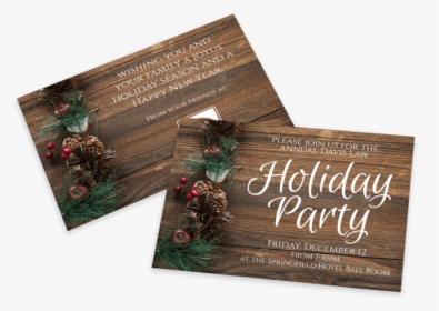 Holiday Party Invitation Card Template Preview - Christmas Card, HD Png Download, Transparent PNG