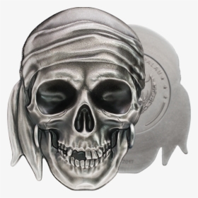 Palau 2017 Pirate Skull Antique Finish Silver Coin, HD Png Download, Transparent PNG