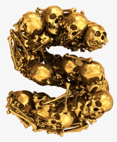 Gold Skull Png - Skull, Transparent Png, Transparent PNG