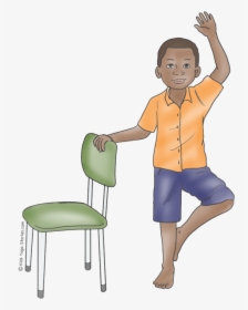 5 Winter Yoga Poses Using A Chair - Tree Pose Kids, HD Png Download, Transparent PNG