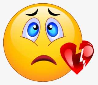 Sad Broken Heart Emoji, HD Png Download, Transparent PNG