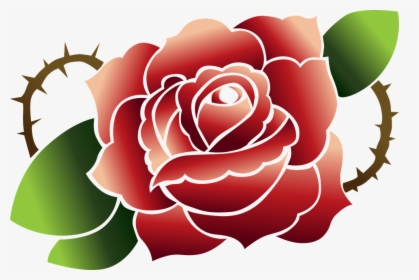 Rose, Red, Tattoo, Thorns, Flower, Bloom, Blossom, - Tato Bunga Png, Transparent Png, Transparent PNG